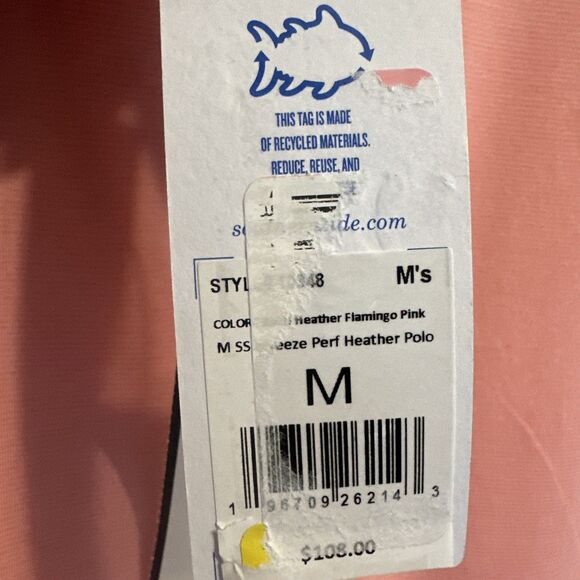 NWT Southern Tide Brrrr Breeze Polo Shirt Mens Size M Peach Performance Golf - Picture 3 of 11